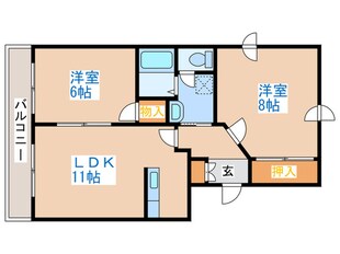 ショパンシャト－山の手の物件間取画像